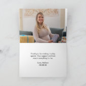 Fall autumn white pumpkin greenery photo  dankeskarte (Innenseite)