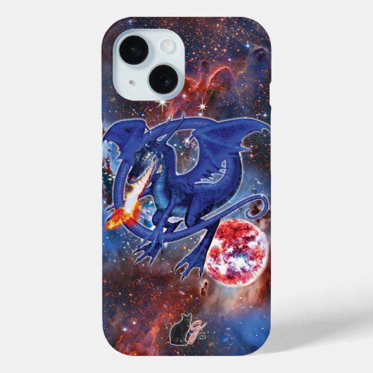 Fall Azurite Cosmic Dragon Case-Mate iPhone Hülle (Rückseite)