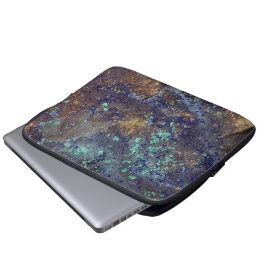 Fall Azurite und Malachite Electronics Laptopschutzhülle (Vorne Knopf)