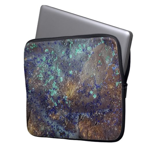 Fall Azurite und Malachite Electronics Laptopschutzhülle (Vorderseite Links)