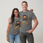 Fall Babe Fall Mama gesegnet Messy Bun Leopard Dan T-Shirt (Unisex)