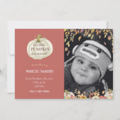 Fall Baby Birth Foto Ankündigung (Vorderseite)