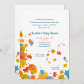 Fall Baby Boy Dusche Einladung (Vorne/Hinten)