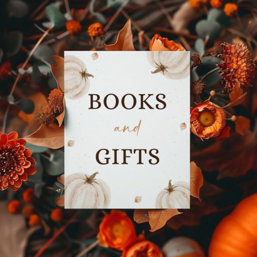 Fall Baby Duschbücher und Geschenke Zeichen Poster