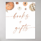 Fall Baby Duschbücher und Geschenke Zeichen, Pumpk Poster (Vorne)