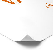 Fall Baby Dusche | Begrüßungszeichen Burnt Orange Poster (Ecke)