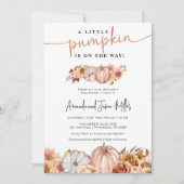 Fall Baby Dusche Blume und Pumpkins Save The Date (Vorderseite)