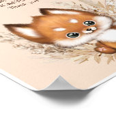 Fall Baby Dusche Boho Diaper Raffle-Zeichen Poster (Ecke)