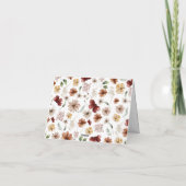 Fall Baby Dusche Danke Karte (Rückseite)