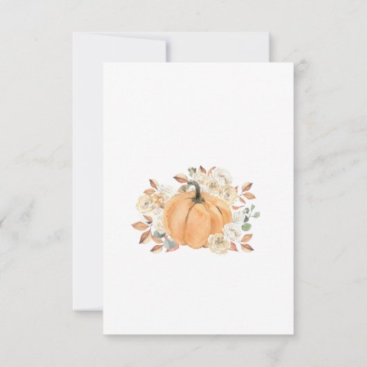 Fall Baby Dusche Danke Umschließkarte (Rückseite)