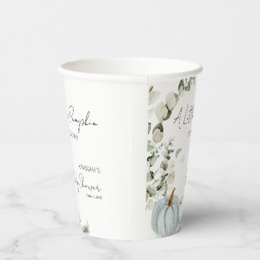 Fall Baby Dusche ein wenig Pumpkin Blue Pappbecher (Rechts)