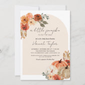 Fall Baby Dusche ein wenig Pumpkin Einladung (Vorderseite)