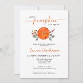 Fall Baby Dusche ein wenig Pumpkin Einladung (Vorderseite)