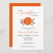Fall Baby Dusche ein wenig Pumpkin Einladung (Vorne/Hinten)