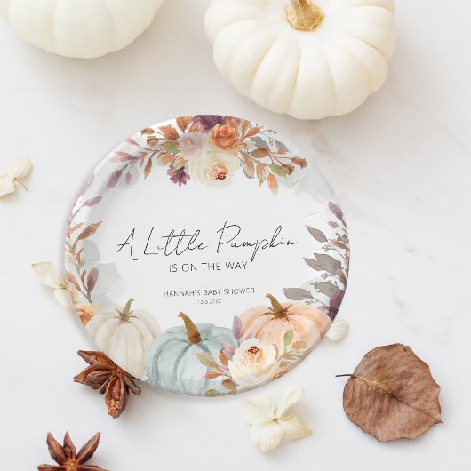 Fall Baby Dusche ein wenig Pumpkin Pappteller