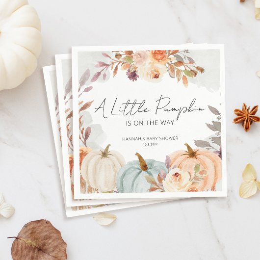 Fall Baby Dusche ein wenig Pumpkin Serviette