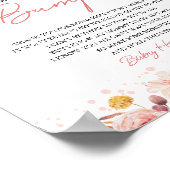 Fall Baby Dusche eine Nachricht vom Bump-Zeichen Poster (Ecke)