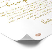 Fall Baby Dusche eine Nachricht vom Bump-Zeichen Poster (Ecke)