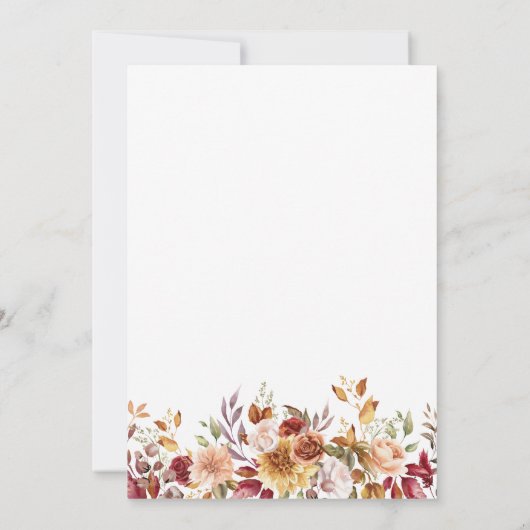 Fall Baby Dusche Einladung (Rückseite)