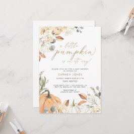 Fall Baby Dusche Einladung, ein kleiner Kürbis Einladung