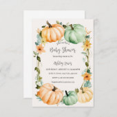Fall Baby Dusche Einladung Kürbisthema (Vorne/Hinten)