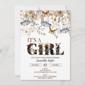 Fall Baby Dusche Einladung, Mädchen Dusche einlade Einladung (Vorderseite)