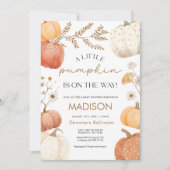 Fall Baby Dusche Einladung Pumpkin (Vorderseite)