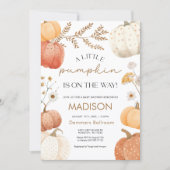 Fall Baby Dusche Einladung Pumpkin (Vorderseite)