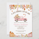 Fall Baby Dusche Einladungen für ein Mädchen (Vorderseite)