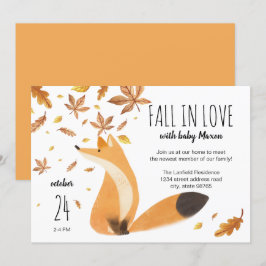 Fall Baby Dusche // Fall in Liebe mit Baby // Fox Einladung