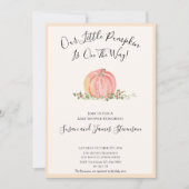 Fall Baby Dusche Kleine Pumpkin Themed Einladung (Vorderseite)