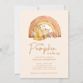 Fall Baby Dusche Kleine Pumpkin Wasserfarbe Einladung (Vorderseite)