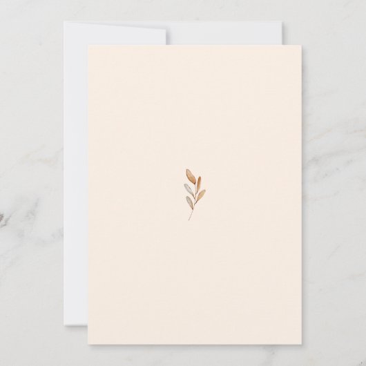 Fall Baby Dusche Kleine Pumpkin Wasserfarbe Einladung (Rückseite)