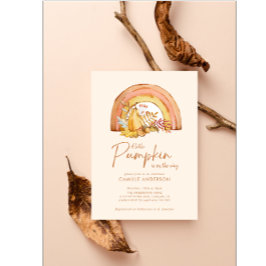 Fall Baby Dusche Kleine Pumpkin Wasserfarbe Einladung