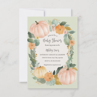 Fall Baby Dusche Kürbis Einladung
