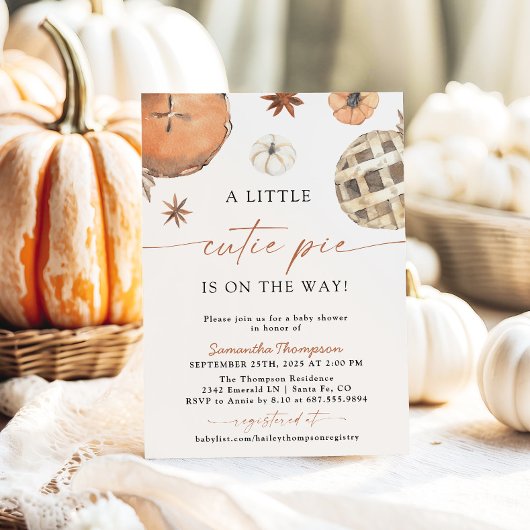 Fall Baby Dusche | Little Süsse Pie Einladung