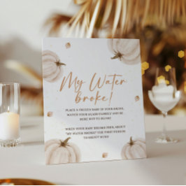 Fall Baby Dusche mein Wasser Broke Schild