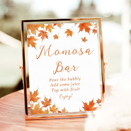 Fall Baby Dusche Momosa Bar Poster