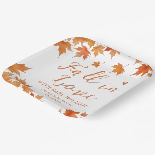 Fall Baby Dusche Pappteller (Gewinkelt)