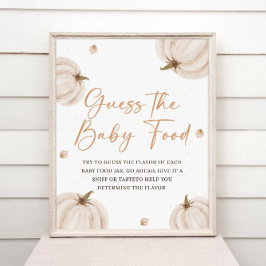 Fall Baby Dusche raten das Baby Food Poster