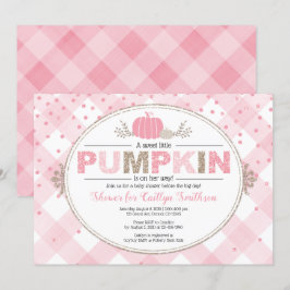 Fall Baby Dusche rosa Kürbisdusche Einladung