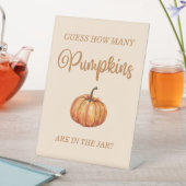 Fall Baby Dusche schätzen, wie viele Pumpkins Sockelschild (In Situ)