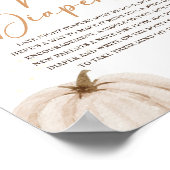 Fall Baby Dusche Spate Night Diapers Schild (Ecke)