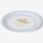 Fall Baby Dusche Teller | Kürbis (Schrägansicht)