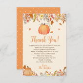 Fall Baby Dusche Vielen Dank Karten (Vorne/Hinten)