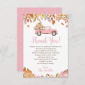 Fall Baby Dusche Vielen Dank Karten für ein Mädche (Vorne/Hinten)