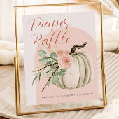 Fall Baby Dusche Wasserfarbe Pumpkin Windel Raffle Poster