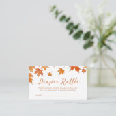 Fall Baby Dusche Windeln Raffle Ticket Begleitkarte (Stehend Vorderseite)