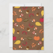 Fall-Baby-Duschen-Einladung - "Fall in Liebe" Blau Einladung (Rückseite)