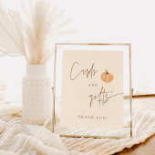 Fall Baby Duschkarten und Geschenke Zeichen, Pumpk Poster